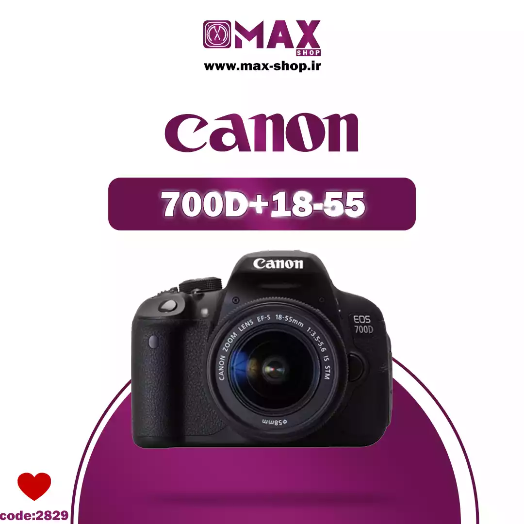 دوربین حرفه ای کانن  | Canon 700D+18-55mm دست دو